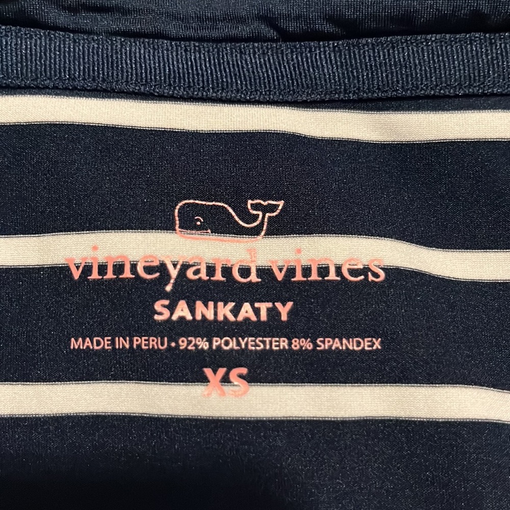 Vineyard Vines XS Sankaty Boat Neck Navy Blue & White Stripes - Picture 4 of 4